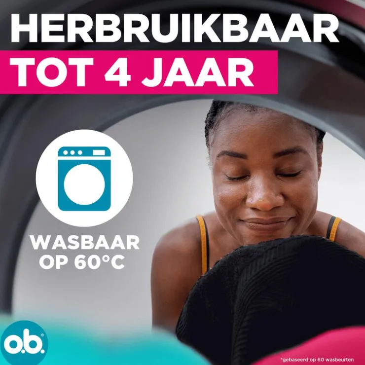 OB o.b.® Herbruikbaar Menstruatie Ondergoed Zwart XL/XXL