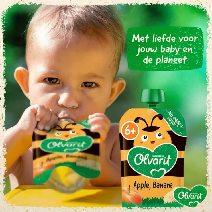 Olvarit Knijpfruit Abrikoos Banaan Granen
