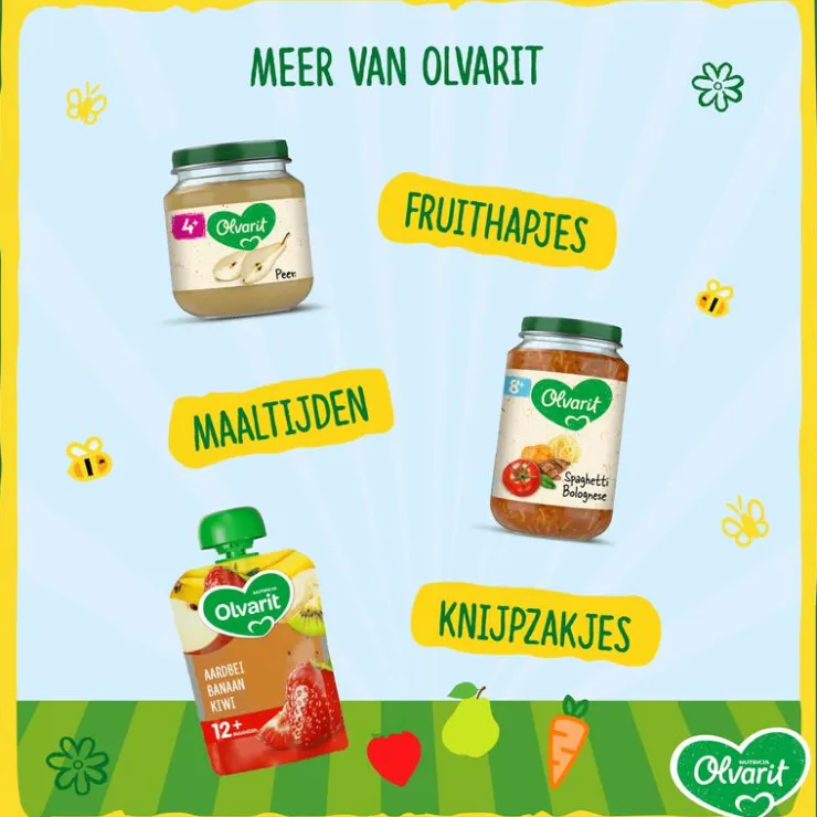 Olvarit Wortel Babyhapje 4+ maanden 125 GR