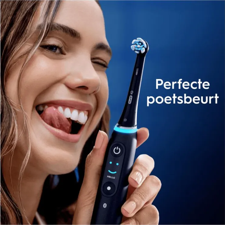 Oral-B iO Radiant White Opzetborstels Zwart 4 Stuks