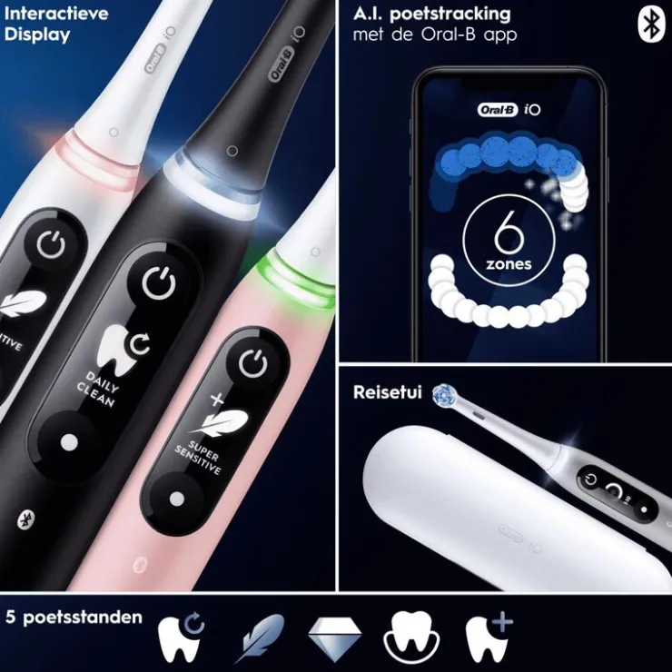 Oral-B iO 6S Wit Elektrische Tandenborstel By Braun
