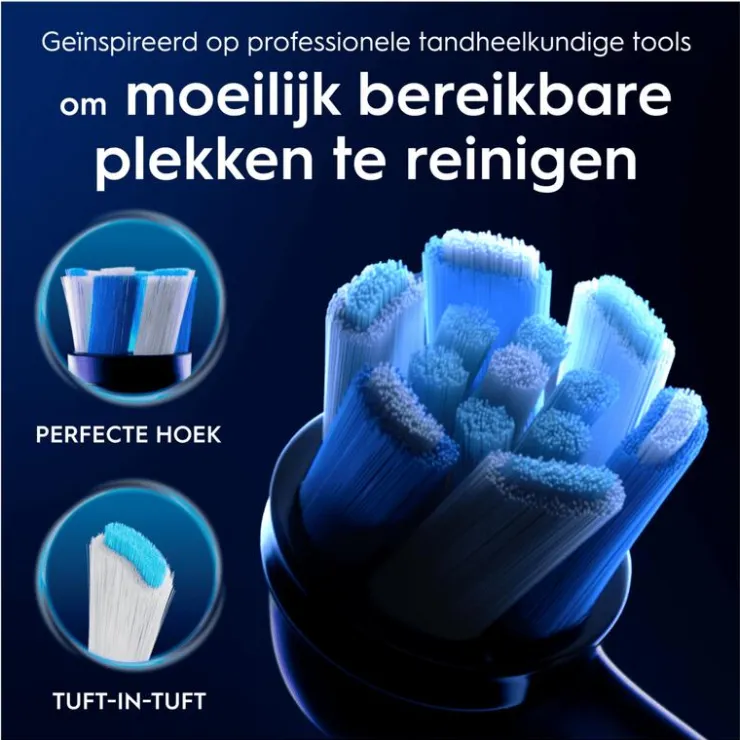 Oral-B iO Ultimate Clean Opzetborstels Zwart - 8 Stuks