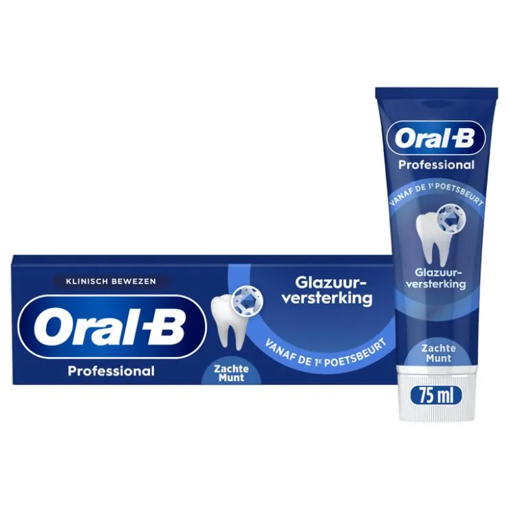 Oral-B Professional Glazuurversterkende Tandpasta Zachte Munt 75ML