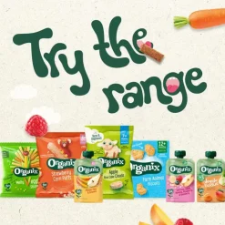 Organix Bio Babysnack Aardbei, Mais Puffs