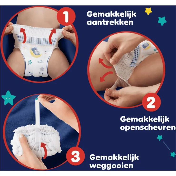 Pampers Baby Dry Night Pants XXL Pack Luierbroekjes Maat 4 9-15 KG 96 Stuks