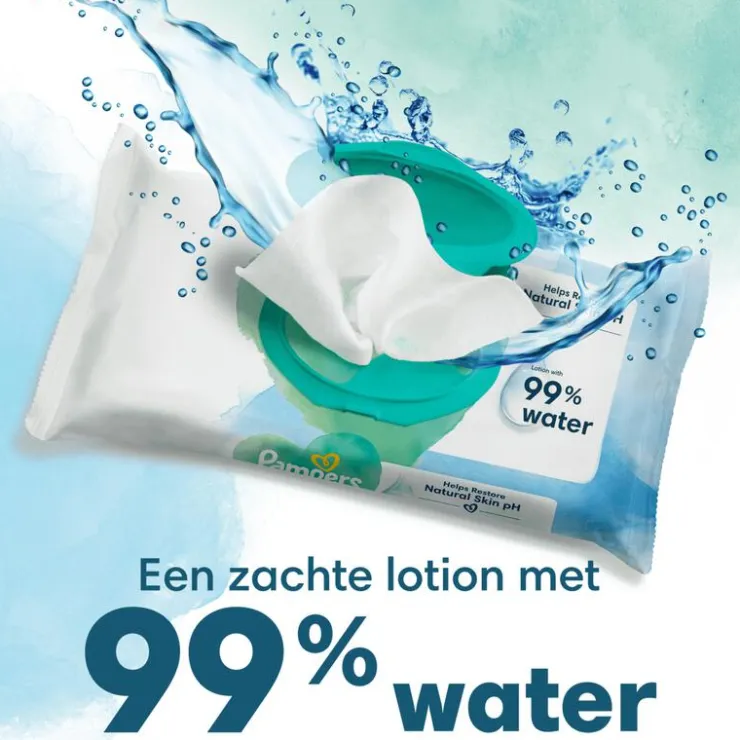 Pampers Harmonie Aqua Billendoekjes 15x48 Stuks