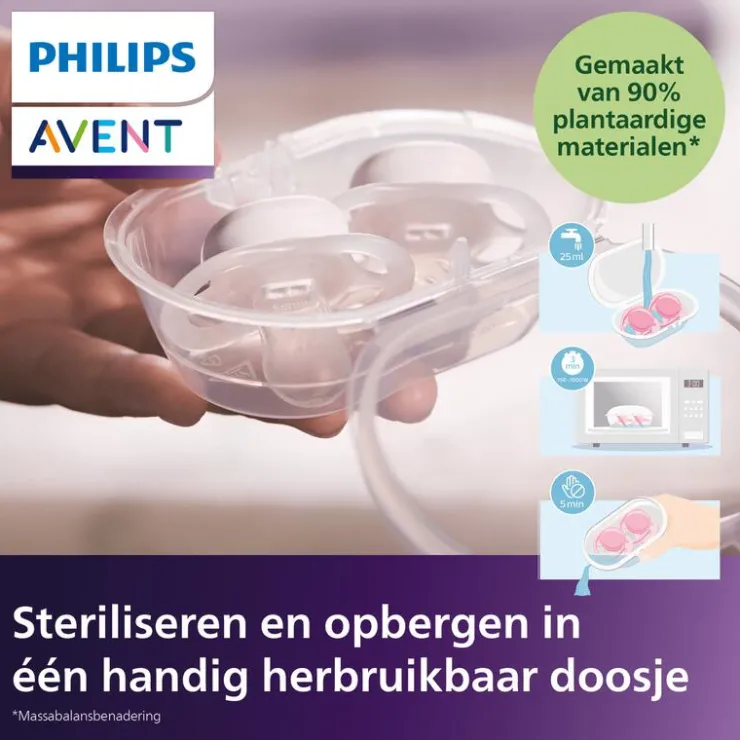 Philips Avent Fopspeen Ultra Air Night 0-6M Double Pack, mixed - SCF376/26