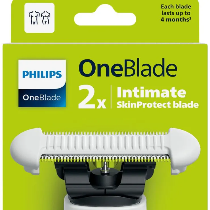 Heren Philips OneBlade Intimate Male SkinProtect Vervangmesjes - QP229/50