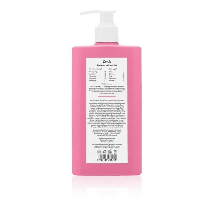 Q+A Vitamin A.C.E Cleansing Shower Oil 250 ML
