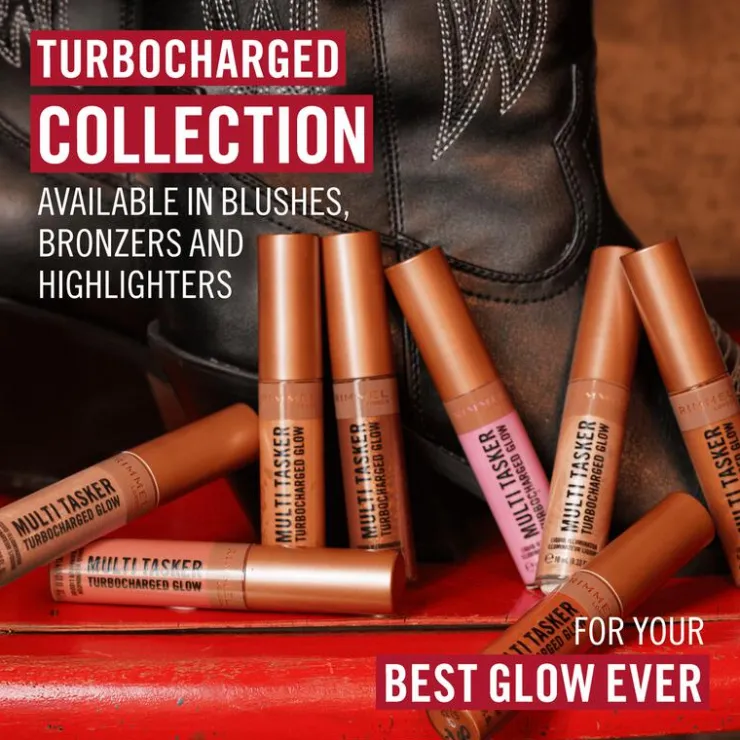 Rimmel London Multi Tasker Turbocharged Glow Liquid Illuminator Bronzer - Brons -