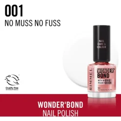Rimmel London Wonder'Bond Care+Color Nagellak - Roze -