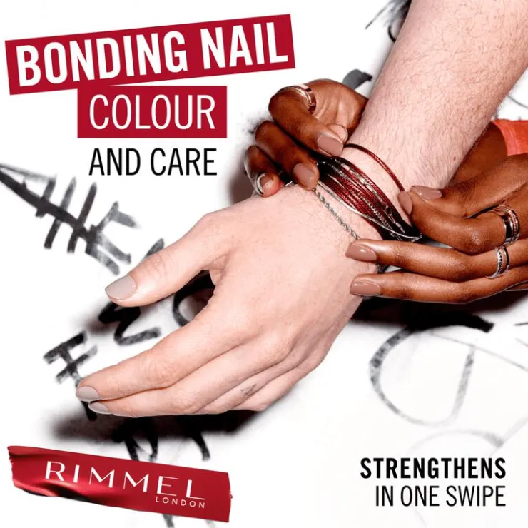 Rimmel London Wonder'Bond Care+Color Nagellak - Roze -