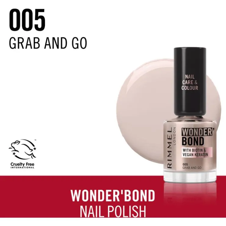 Rimmel London Wonder'Bond Care+Color Nagellak - Taupe -