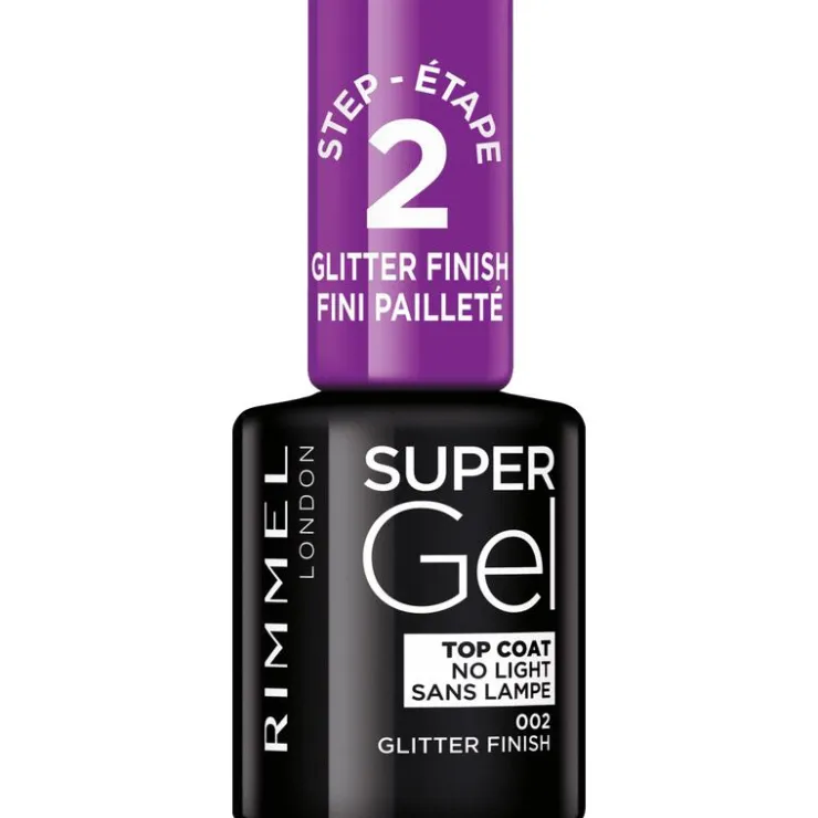 Rimmel London Rimmel SuperGel Top Coat Nail Polish Lacquer Top Coat Glitter Effect 002 12 ML