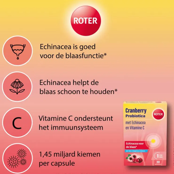 Roter Cranberry + Probiotica 30 Stuks