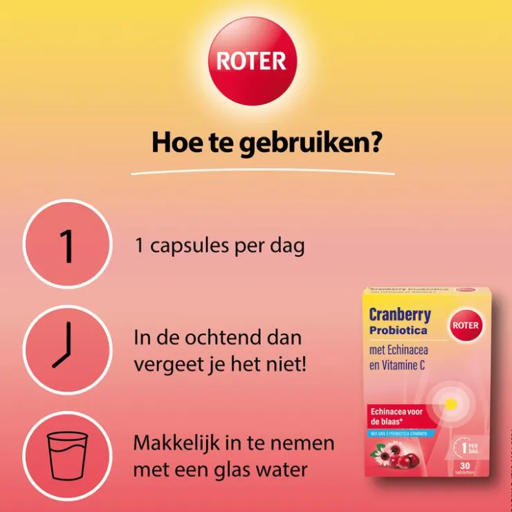 Roter Cranberry + Probiotica 30 Stuks