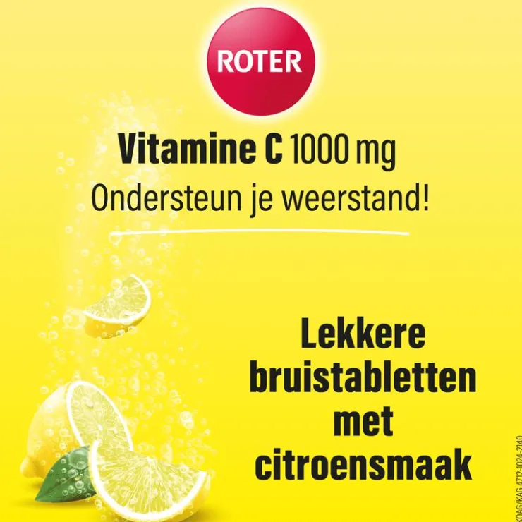 Roter Vitamine C Bruis 1000 mg Citroen 40 bruistabletten