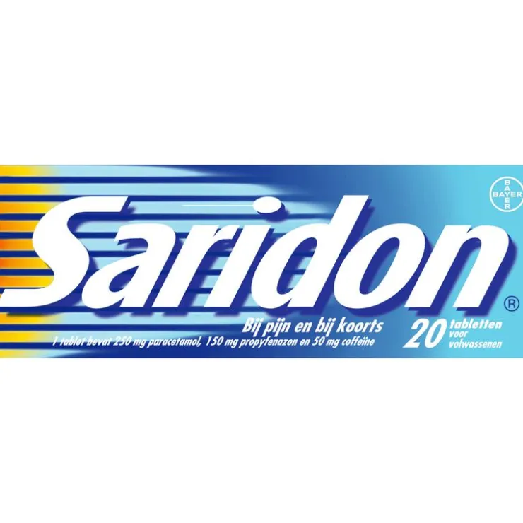 Saridon snel bij stevige hoofdpijn 20 tabletten