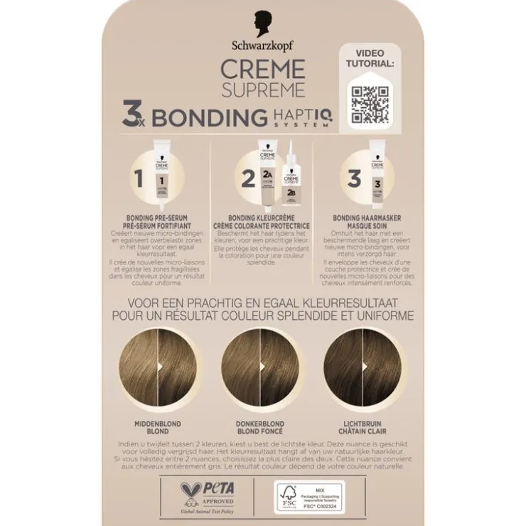 Schwarzkopf Creme Supreme Haarkleuring 7-0 Natuurlijk Donkerblond