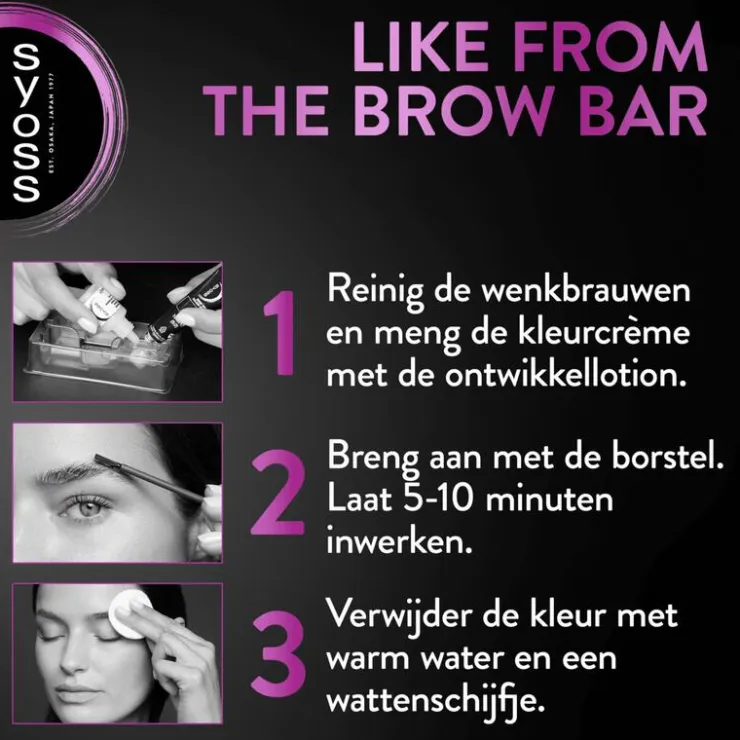Syoss Browtint Wenkbrauw-wimper verf Donkerbruin