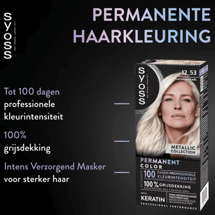 Syoss Metallic Collection Haarkleuring 12-53 Platinum Pearl