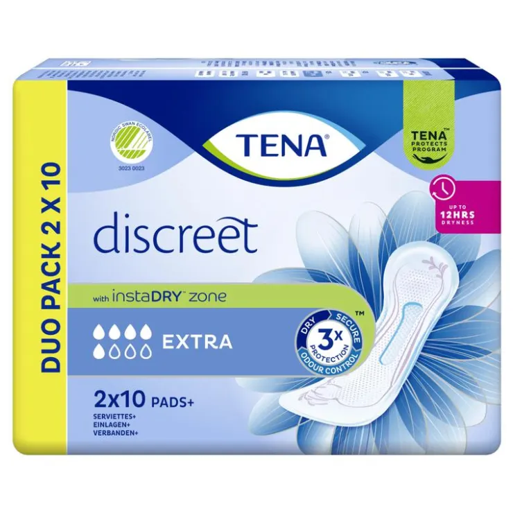 Tena Discreet Extra Verbanden Duopack 2x10 stuks