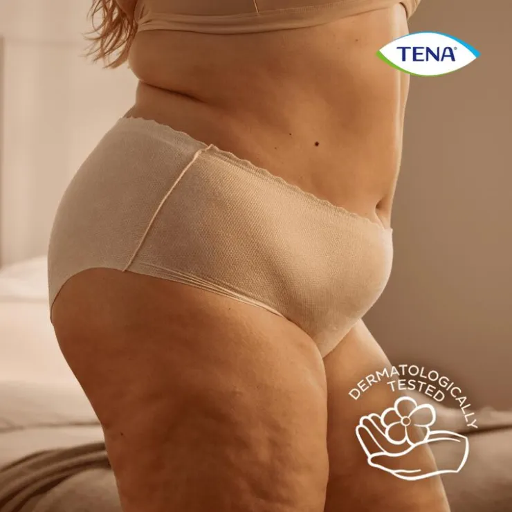 Tena Silhouette Plus High Waist Wegwerpbroekjes Crème L 8 stuks