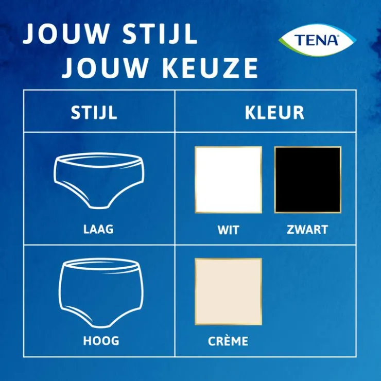 Tena Silhouette Plus Wit Wegwerp Broekjes Low Waist M