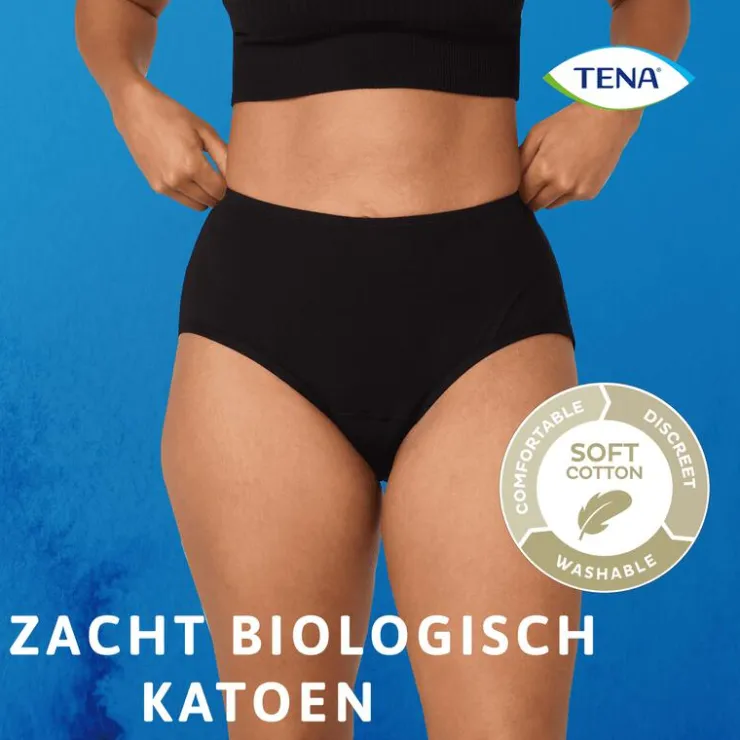 Tena WASBAAR ONDERGOED ZWART XL