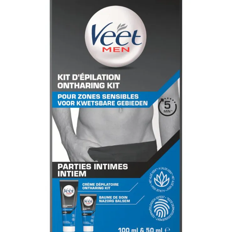 Heren Veet for Men Hair Removal Kit Intimate Body Parts + Aftercare Balm