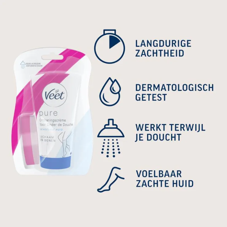 Heren Veet Ontharingscreme Gevoelige Huid In-Shower 150 ML