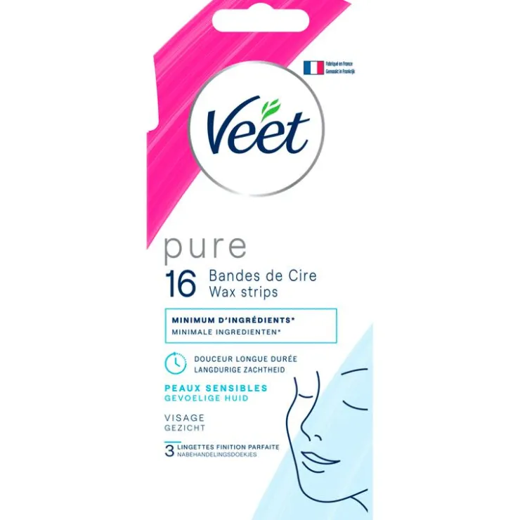 Heren Veet Pure Gezicht Hyppoallergene Koude Wasstrips 16 ST