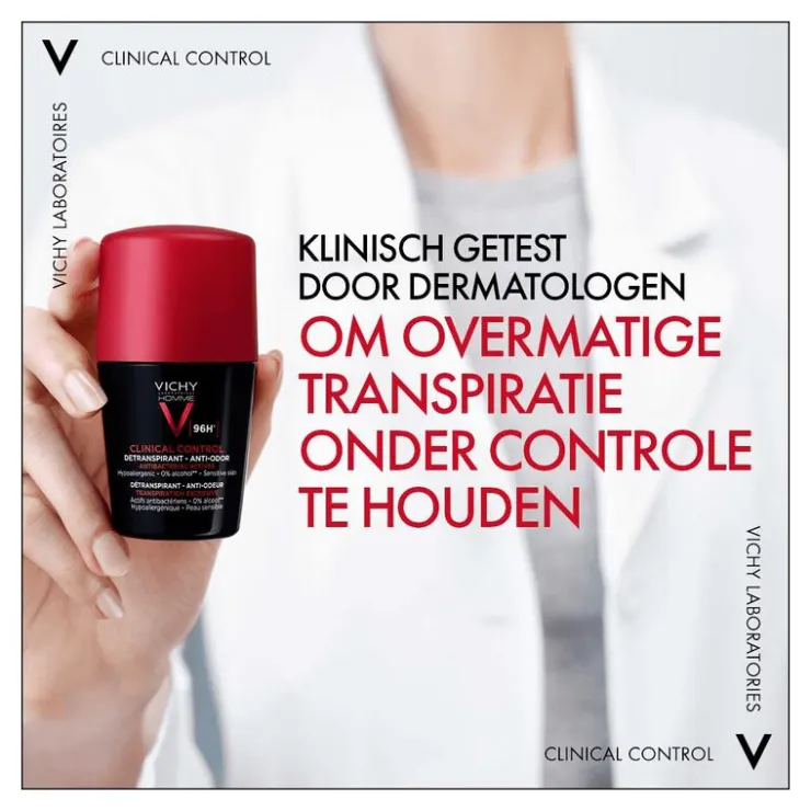 Vichy Homme Clinical Control 96U Deodorant Roller 50 ML