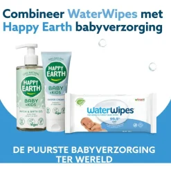 Waterwipes Billendoekjes Plasticvrij Gevoelige Huid Voordeeldoos 12x60 stuks