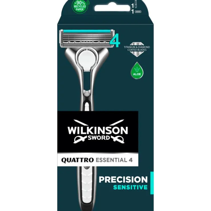Heren Wilkinson Sword Quattro Essential 4 Sensitive Scheersysteem