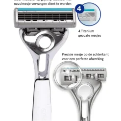 Heren Wilkinson Sword Quattro Essential 4 Sensitive Scheersysteem