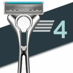 Heren Wilkinson Sword Quattro Titanium Sensitive Scheermesjes 5+2 gratis