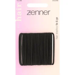 Zenner Haarelastiek Zwart 24 stuks